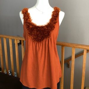 ELLE Tank - Burnt Orange top Sz M